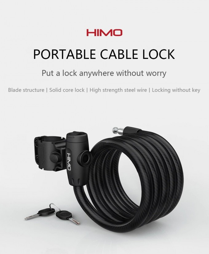 Xiaomi HIMO L150 Portable Folding Cable Lock Electric Bicycle Lockstitch