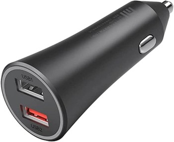 Mi 37W Dual-Port Car Charger. Dual port for fast charging, making car charging easier